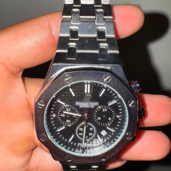 Men\'s Silver Chronograph Watch